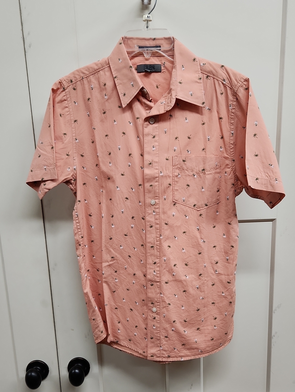 Saddlebred 1888 Tailored Short Sleeve Shirt Hula Girl Pattern